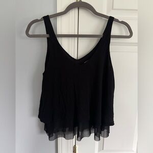 Ambiance Black Layered V-Neck Tank Top